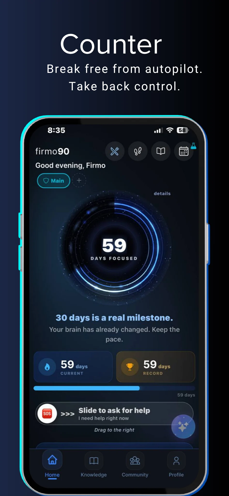 Firmo90 streak counter