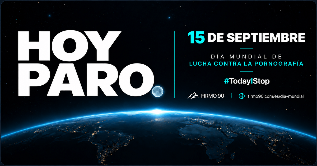 Afiche del Día Mundial contra la Pornografía, formato Banner